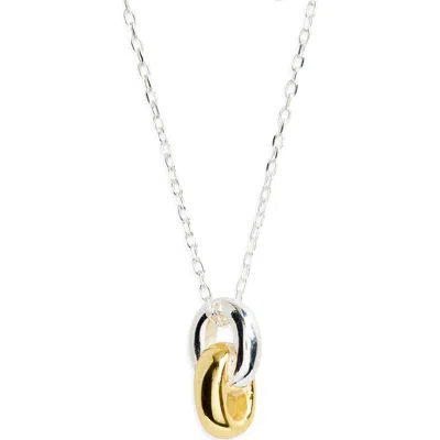 Argento Vivo Two-tone Pendant Necklace In Metallic