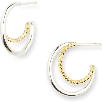 Argento Vivo Two-tone Hoop Earrings In Multi