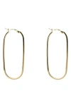 Argento Vivo U-shape Knife Edge Hoop Earrings In Gold