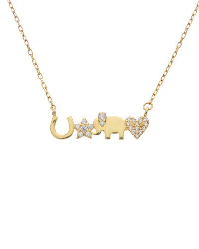 Argento Vivo Vermeil Cz All Luck Necklace