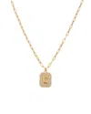 Argento Vivo Vermeil Cz Initial Necklace