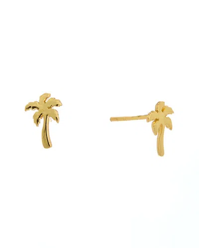 Argento Vivo Vermeil Cz Palm Huggie Earrings