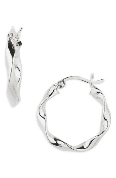 Argento Vivo Wavy Twist Hoop Earrings