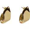 Argento Vivo Wide Molten Ribbon Stud Earrings