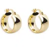 Argento Vivo Wide Polished Hoop Earrings In Gold