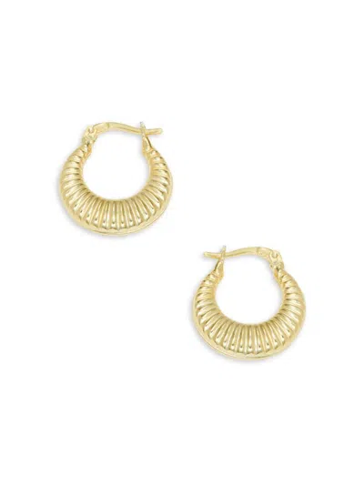 Argento Vivo Women's 18k Goldplated Sterling Silver Croissant Hoop Earrings