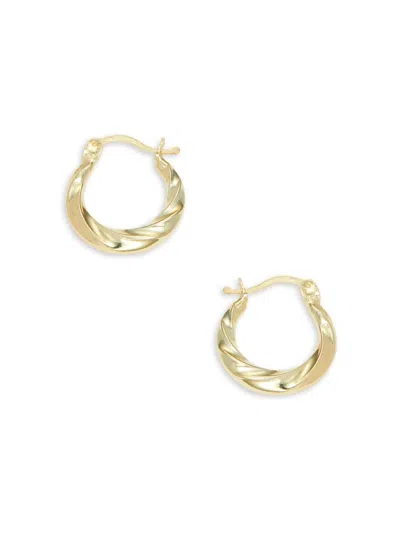 Argento Vivo Women's 18k Goldplated Sterling Silver Twist Hoop Earrings