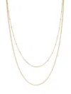ARGENTO VIVO WOMEN'S 18K YELLOW GOLDPLATED STERLING SILVER BALL CHAIN LAYERED NECKLACE