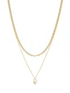 ARGENTO VIVO WOMEN'S 18K YELLOW GOLDPLATED STERLING SILVER HEART LAYERED CHAIN NECKLACE