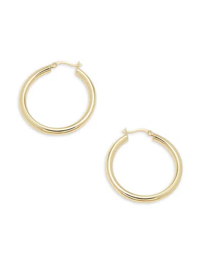 Argento Vivo Women's 18k Yellow Goldplated Sterling Silver Hoop Earrings