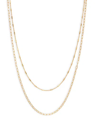 Argento Vivo Women's 18k Yellow Goldplated Sterling Silver Layered Chain Necklace
