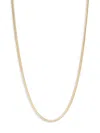 ARGENTO VIVO WOMEN'S 18K YELLOW GOLDPLATED STERLING SILVER PUFF SNAKE CHAIN NECKLACE/16"