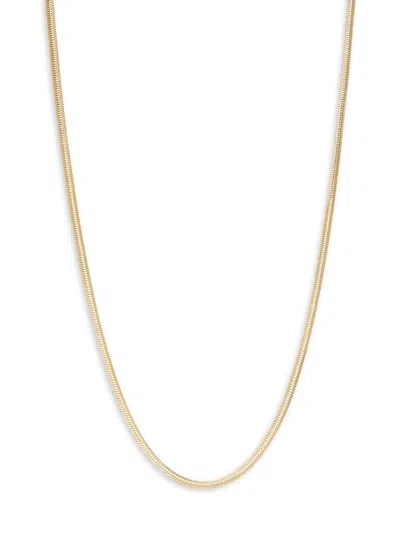 Argento Vivo Women's 18k Yellow Goldplated Sterling Silver Puff Snake Chain Necklace/16"