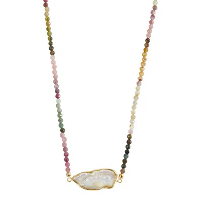 Argento Vivo Women's Blue The Pearl Bezeled Necklace - Turquoise
