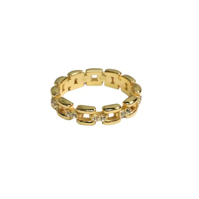 Argento Vivo Women's Gold Cz Panthera Ring
