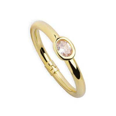 Argento Vivo Women's Gold Oval Heirloom Bangle