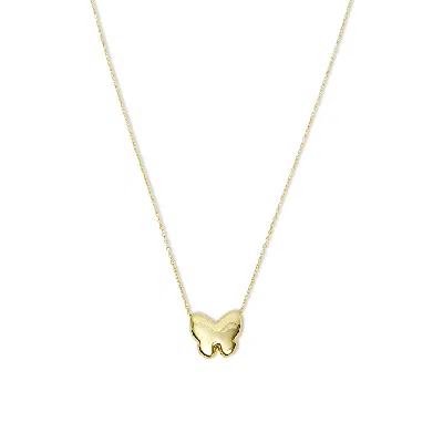 Argento Vivo Women's Gold Puffy Butterfly Necklace