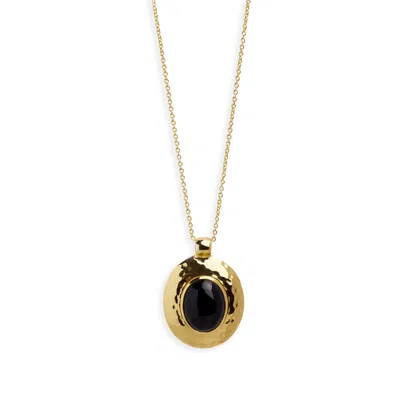 Argento Vivo Women's Gold Terra Necklace — Onyx