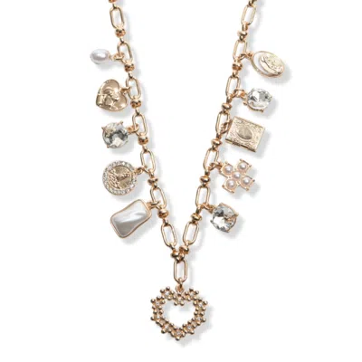 Argento Vivo Women's Gold The Amara Charm Necklace