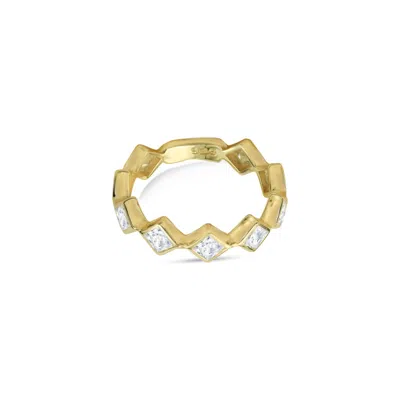 Argento Vivo Women's Gold The Martina Cz Ring