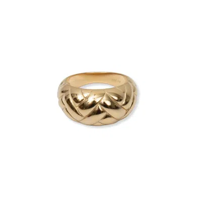 Argento Vivo Women's Gold The Woven Ring