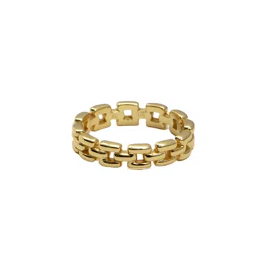 Argento Vivo Women's Gold Thin Panthera Ring