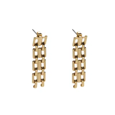 Argento Vivo Women's Panthera Link Earring - Gold