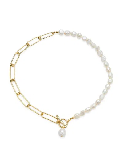 Argento Vivo Women's Studio 14k Goldplated & 8.68mm Baroque Organic Freshwater Pearl Necklace