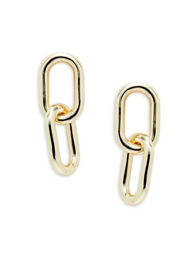 Argento Vivo Women's Studio 14k Goldplated Drop Link Earrings