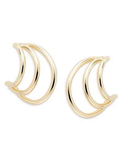 Argento Vivo Women's Studio 14k Goldplated Hoop Earrings
