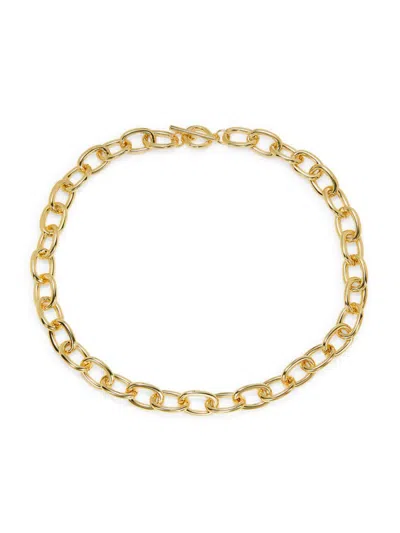 Argento Vivo Women's Studio 14k Goldplated Link Chain Necklace In Brass