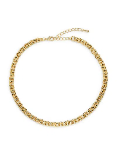 Argento Vivo Women's Studio 14k Goldplated Wheat Chain Necklace In Brass
