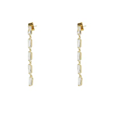 Argento Vivo Women's The Baguette Drop Earring - Green In Gold