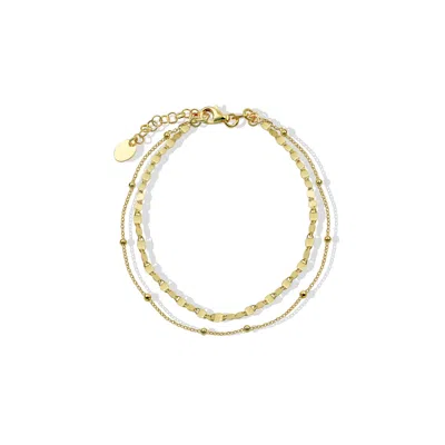 Argento Vivo Women's The Layered Anklet - Silver In Gold