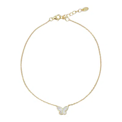 Argento Vivo Women's The Mop Butterfly Anklet - Gold