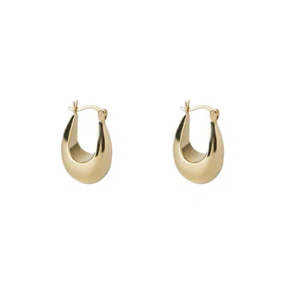 Argento Vivo Women's The Tapered Oval Hoop - Silver In Gold