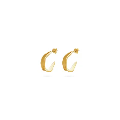 Argento Vivo Women's The Wavy Hoop - Gold