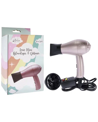 Aria Beauty Women's Rose Gold Tonic Mini Blowdryer And Diffuser In White