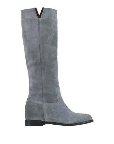 Aria Shoes Woman Boot Slate Blue Size 8 Leather