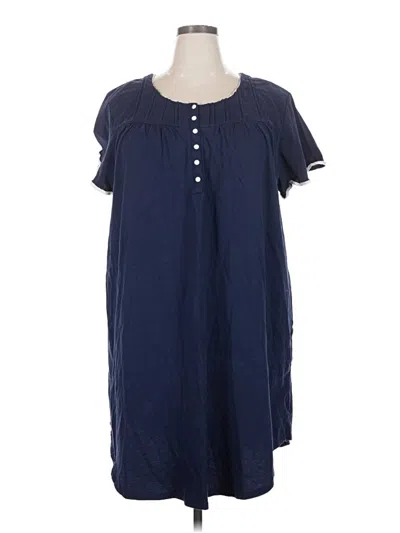 Pre-owned Aria Short Sleeve Blouse In Blue