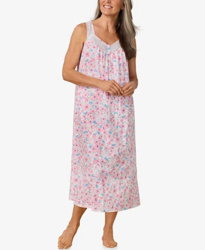 Aria Women's Ballet Sleeveless Nightgown In Pink Floral