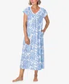 Aria Women's Cap Sleeve Pajama Set In Cool Blue Paisley