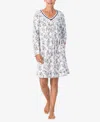 Aria Women's Long Sleeve Sleepshirt In Floral Print