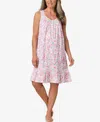 Aria Women's Ballet Sleeveless Nightgown In Pink Floral