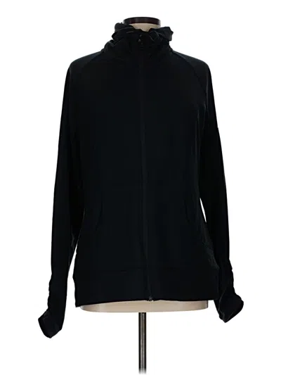 Pre-owned Aria Zip Up Hoodie In Black
