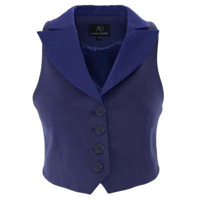 Ariana Bestepe Women's Navy Blue Crop Vest