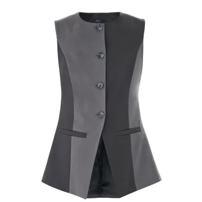 Ariana Bestepe Women's Two-tone Grey Vest In Gray