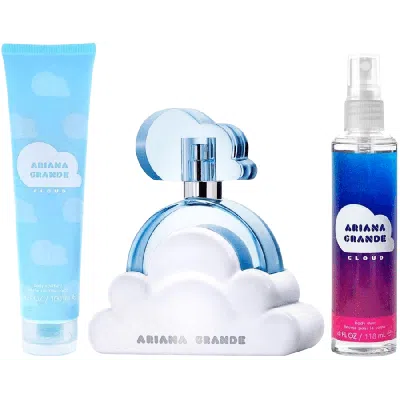 Ariana Grande 3-piece Gift Set Cloud Eau De Parfum Spray 3.4oz/100ml + Body Mist 4oz/118ml + Body Souffle 3.4oz/10 In Multi