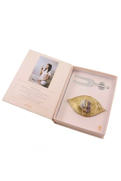 Ariana Ost Attune Sound Healing Crystal Dish & Tuning Fork Set In Multi