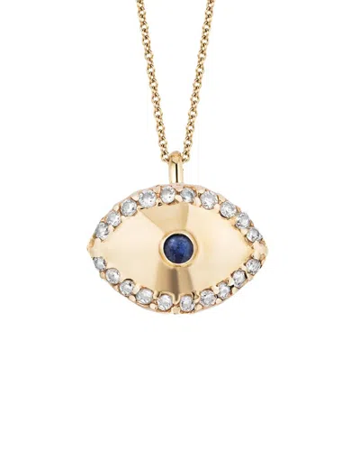 Ariana Rabbani 14k Diamond Evil Eye Necklace In Gold